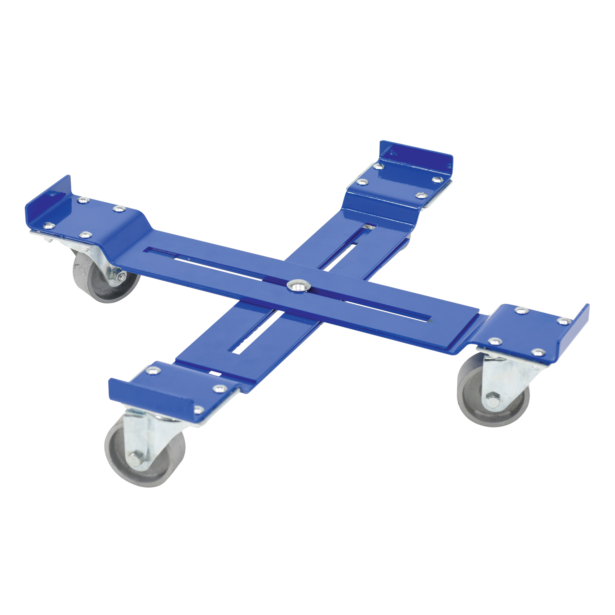 Vestil Mobile Drum Dolly - Adjustable, Cast Steel Wheels, Fits 30, 55, 85, and 95 Gal. Drums, Model# DRUM-X-C
